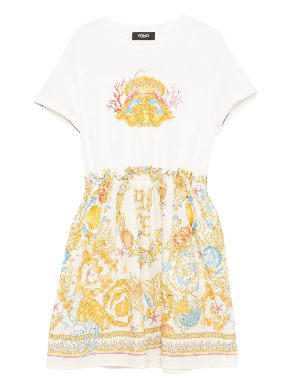 Versace Graphic-print Dress In Multi