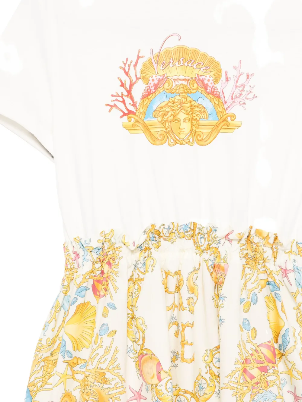 Versace Kids graphic-print dress Wit