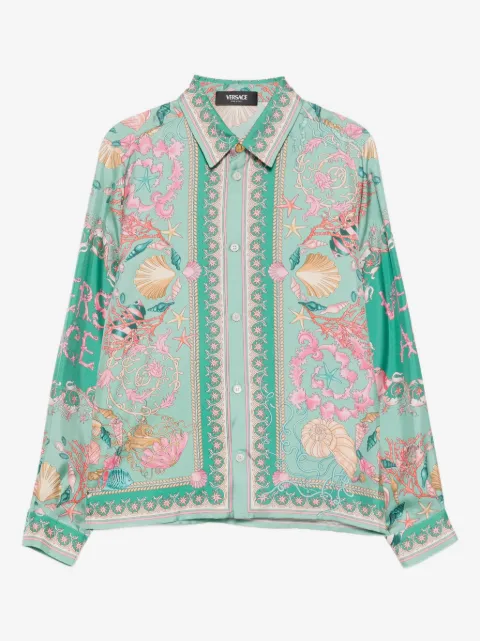 Versace Kids graphic-print silk shirt
