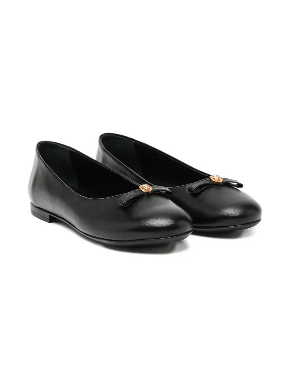 Versace Kids logo ballerinas - Schwarz