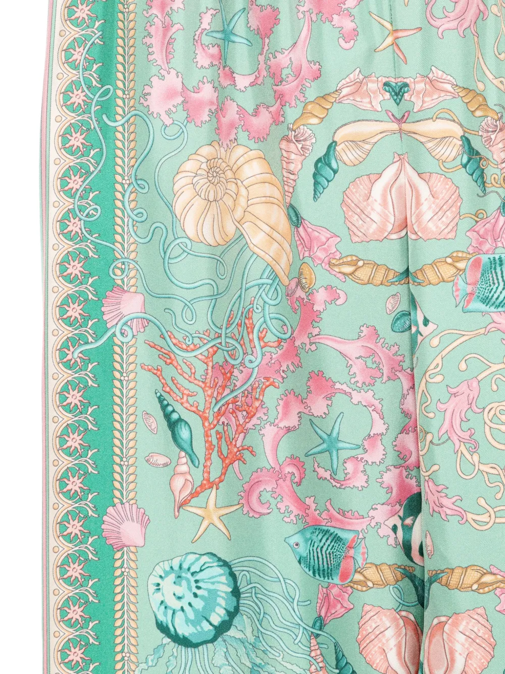 Versace Kids graphic-print trousers Groen