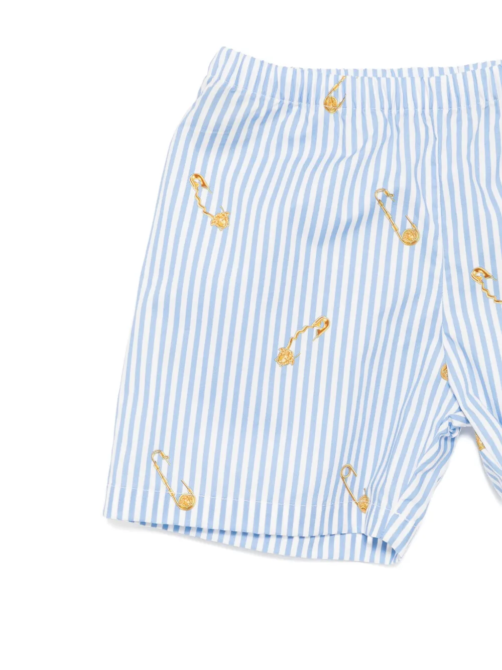 Versace Kids striped shorts set Blauw