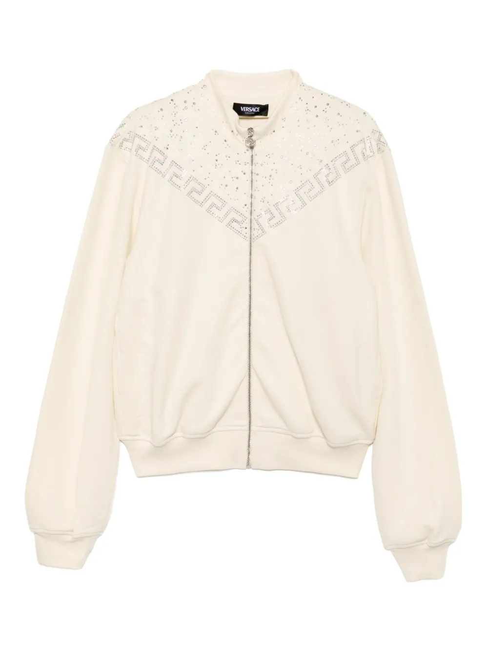 Versace Kids Greca-embroidered sweatshirt | Neutrals | Image 1