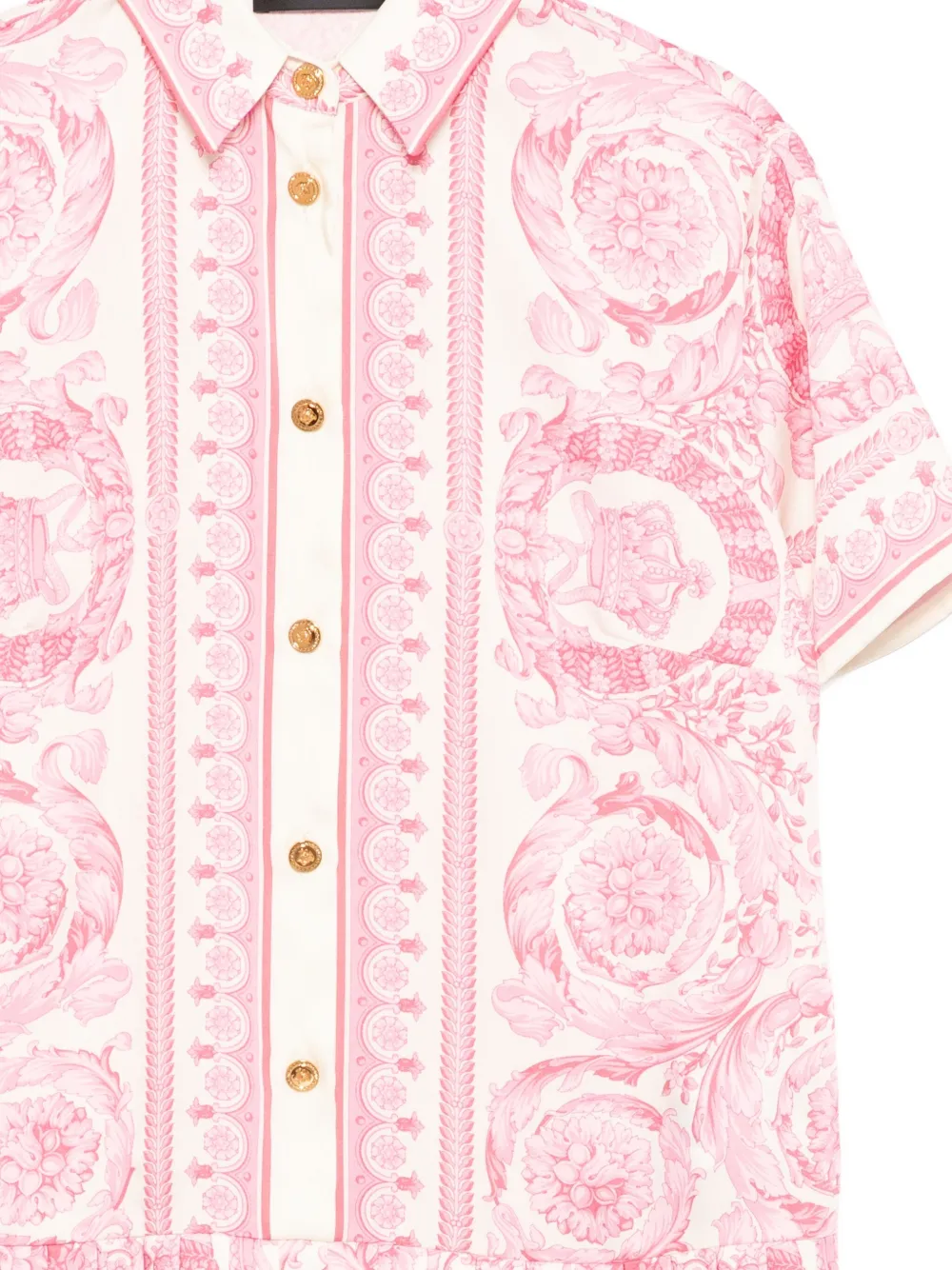 Versace Barocco Foulard Dress In Pink