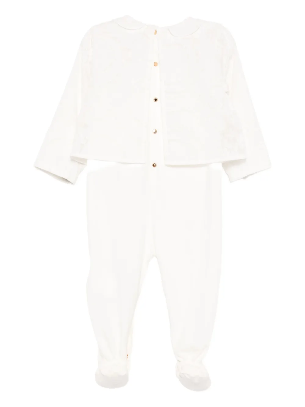 Versace Kids Barocco Devoré pajama Wit