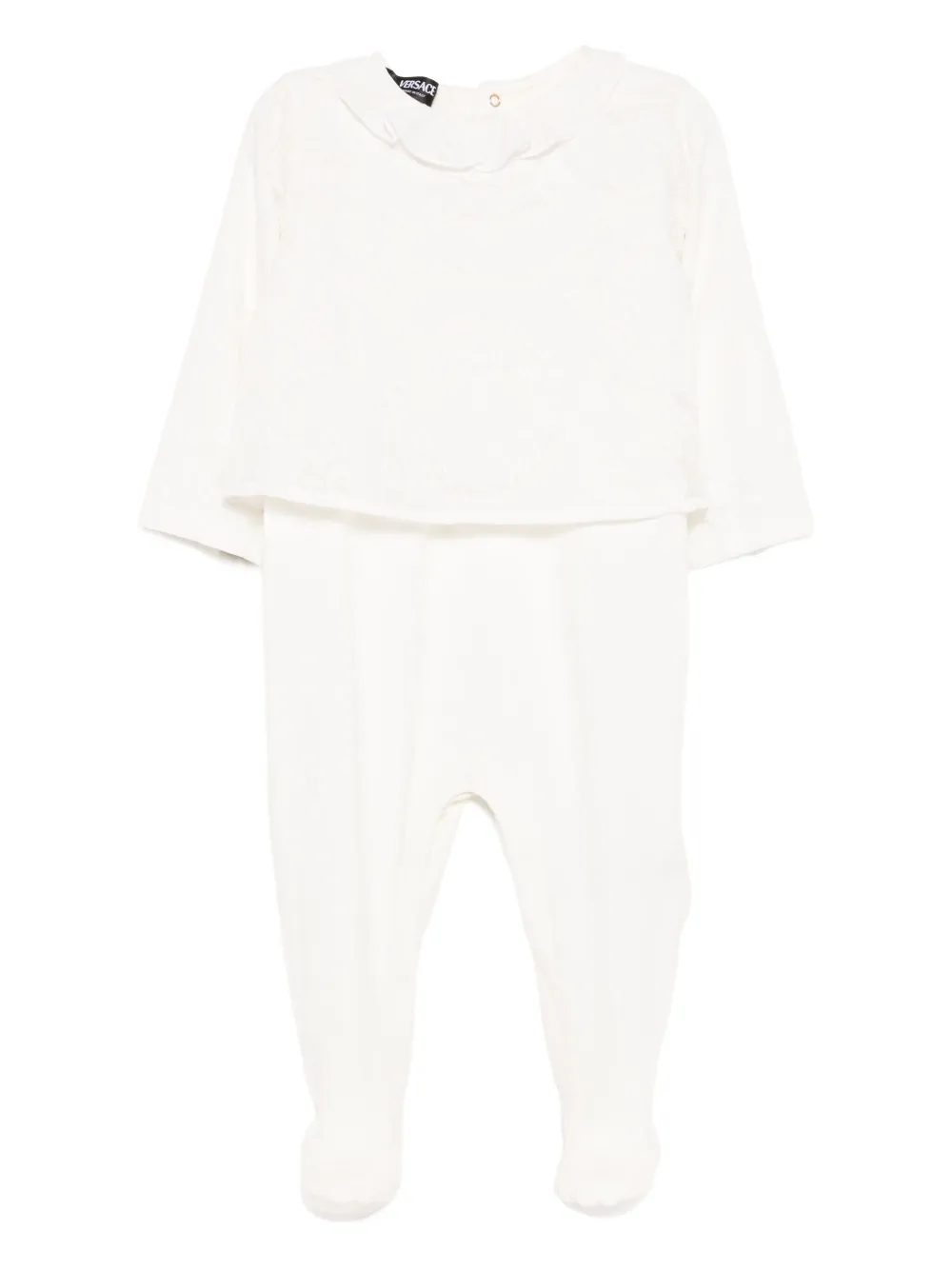 Versace Kids Barocco Devoré pajama Wit
