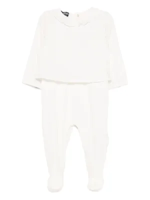 Moncler Enfant ロゴパッチ ロンパース | ホワイト | FARFETCH JP