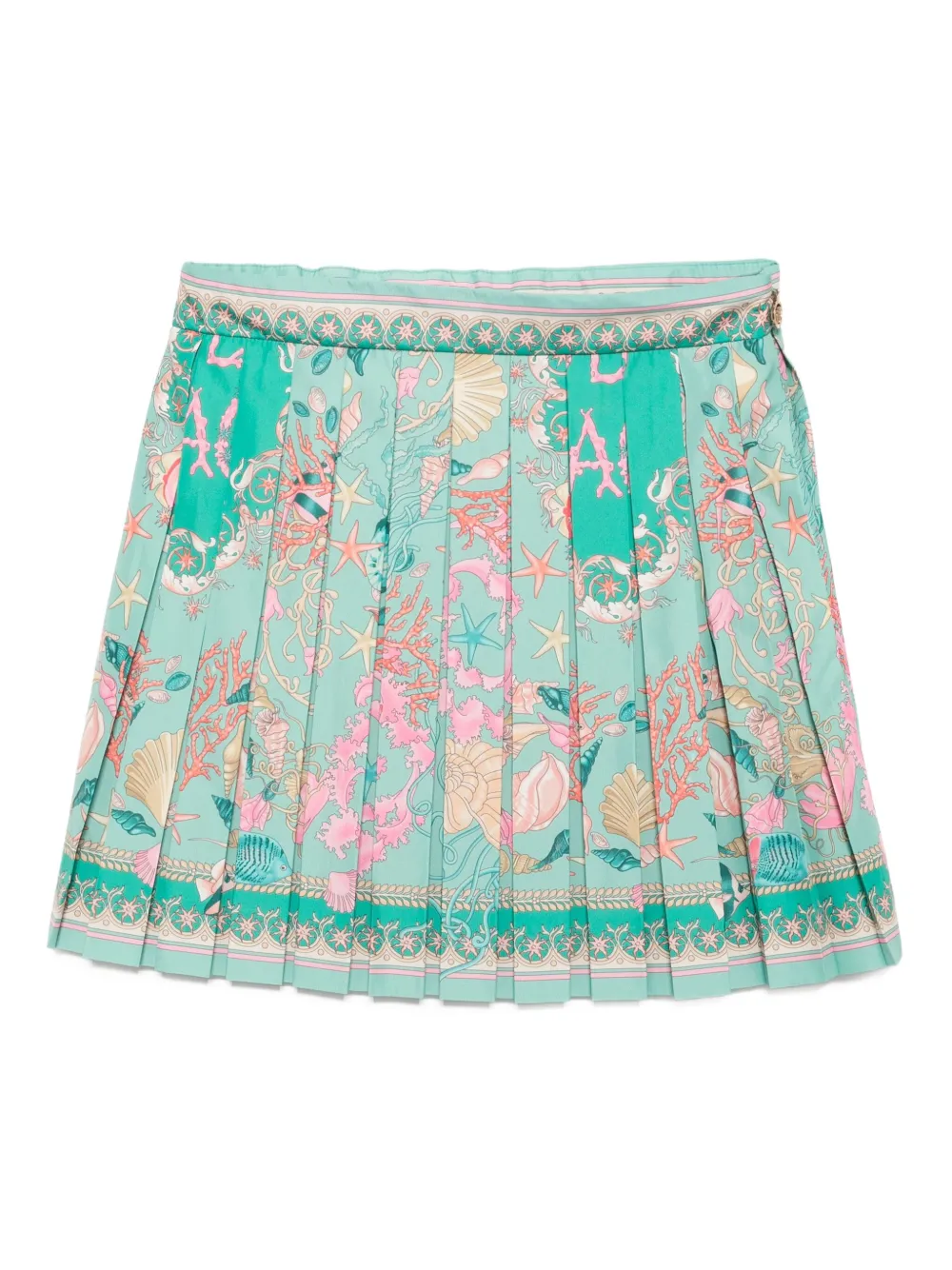 Versace Kids graphic-print skirt Groen