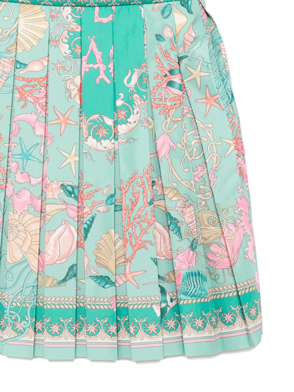 Versace Kids graphic-print skirt Groen