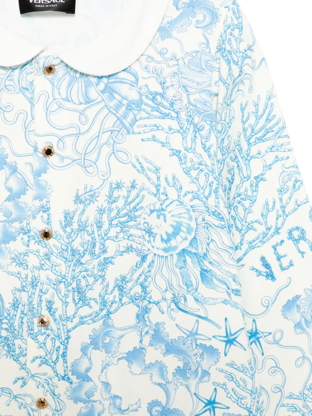 Versace Kids Slaappak babyset met barokprint Blauw