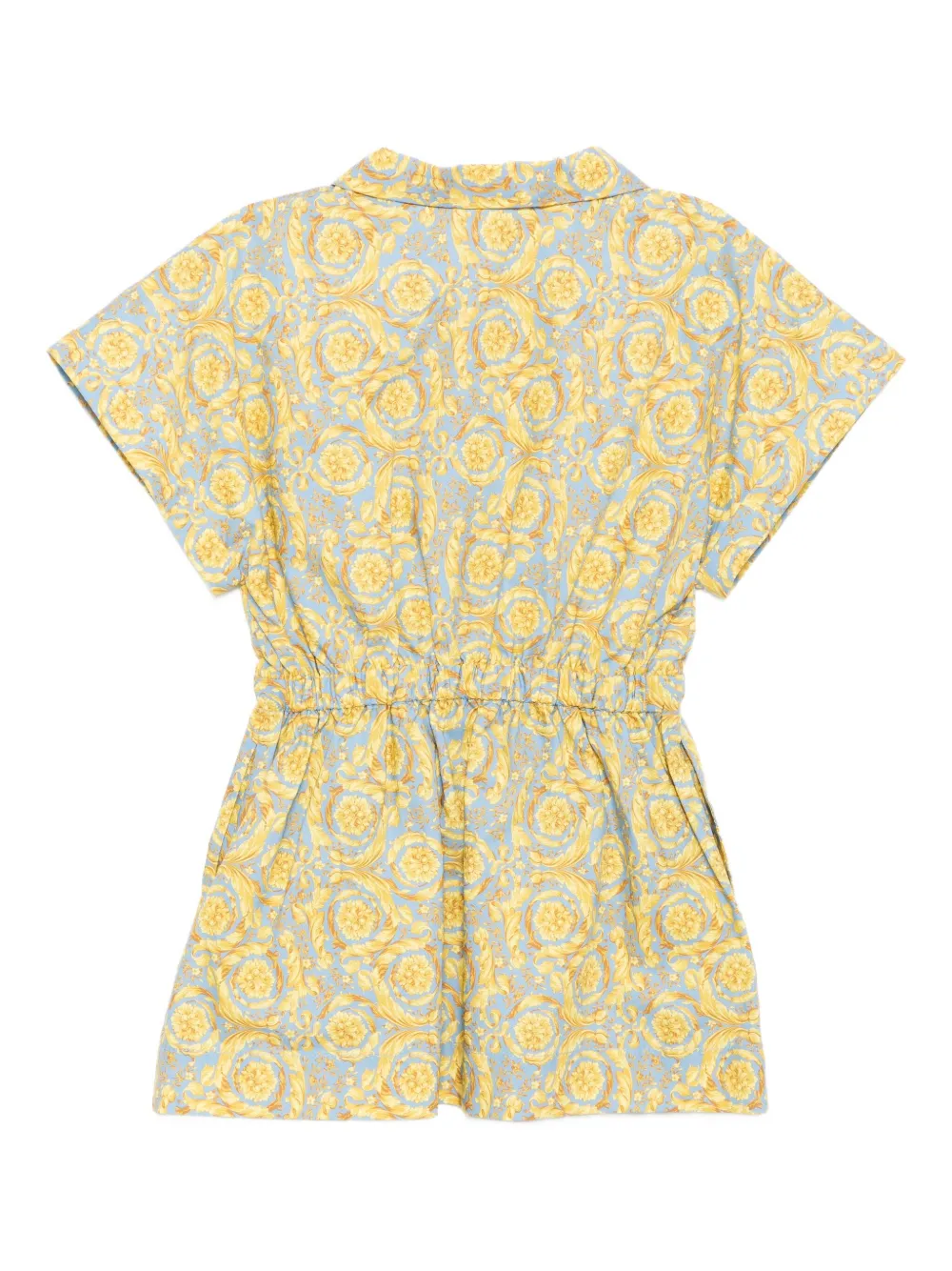 Versace Kids graphic-print dress Blauw