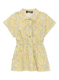 Versace Kids graphic-print dress - Blue