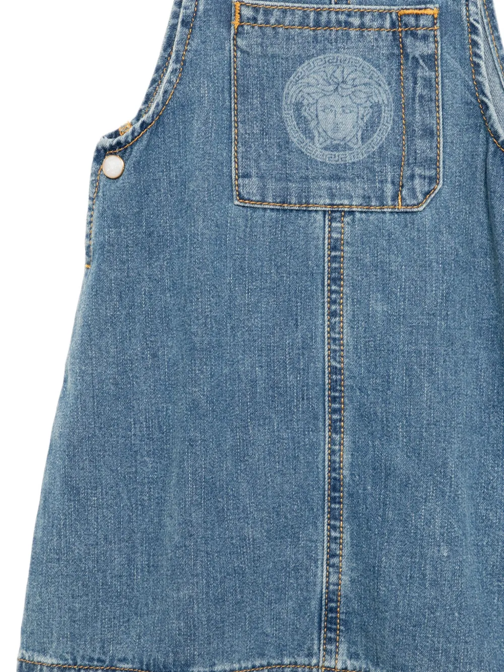 Versace Kids graphic-print dress Blauw