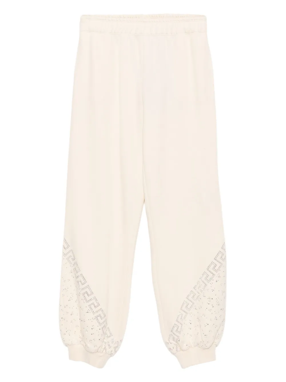Versace Kids Greca-embroidered track pants | Neutrals | Image 1