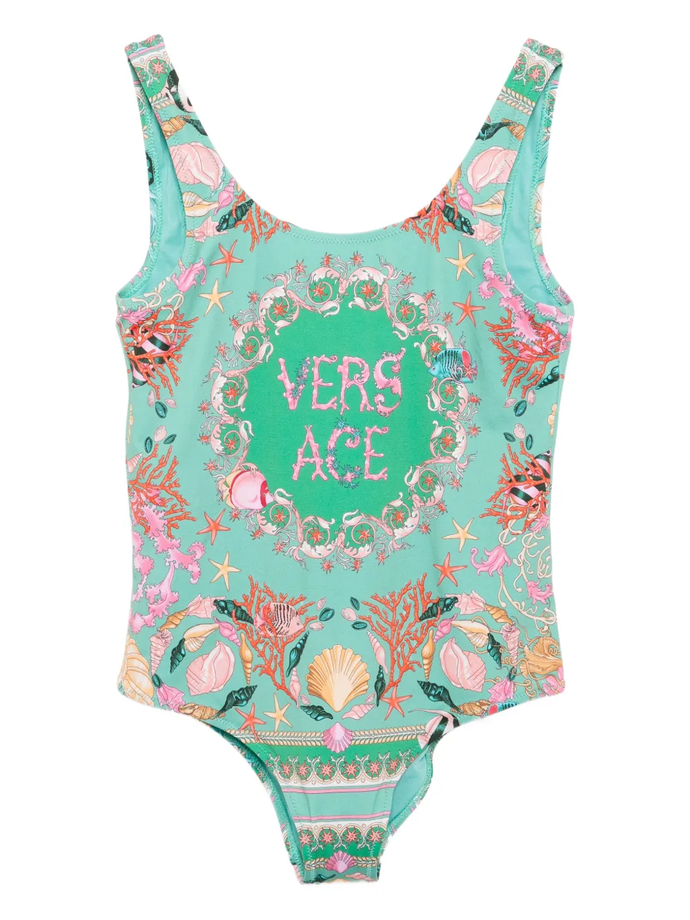 Versace Kids Barrocco swimsuit Groen