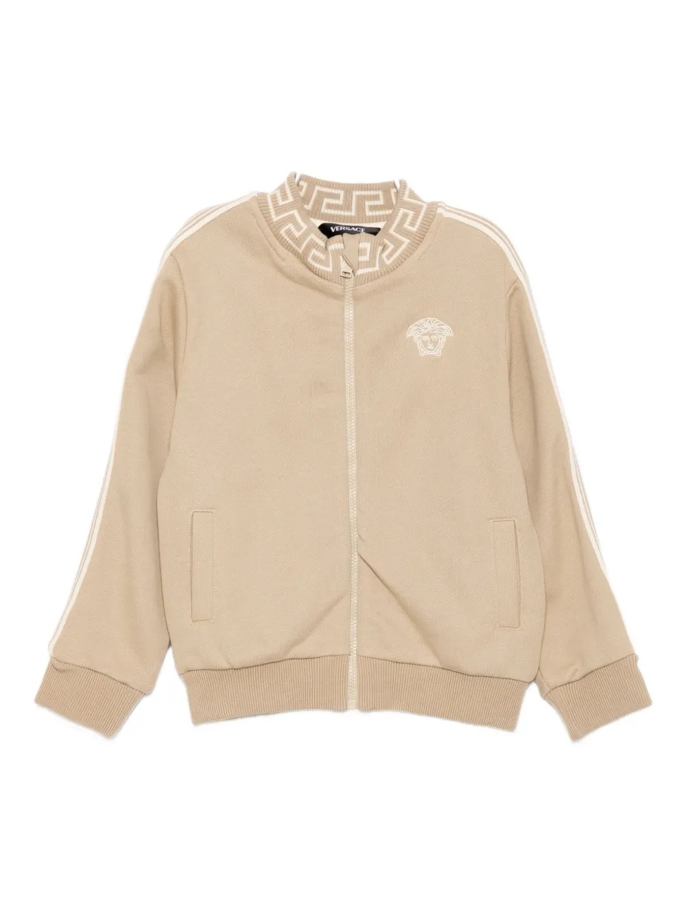 Versace Kids' Greca Sweatshirt In Brown