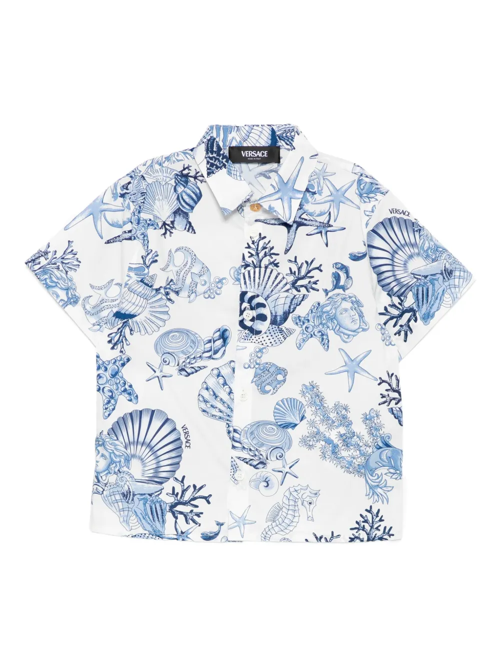 Versace Kids Coral Theatre shirt Blauw