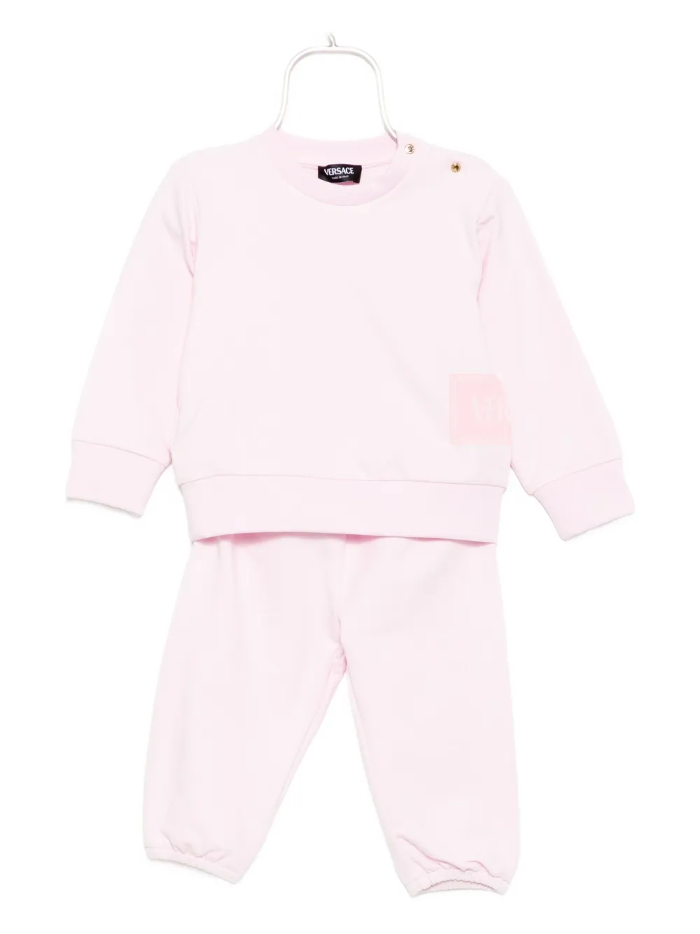 Versace 90s Vintage Logo Baby Set In Pink