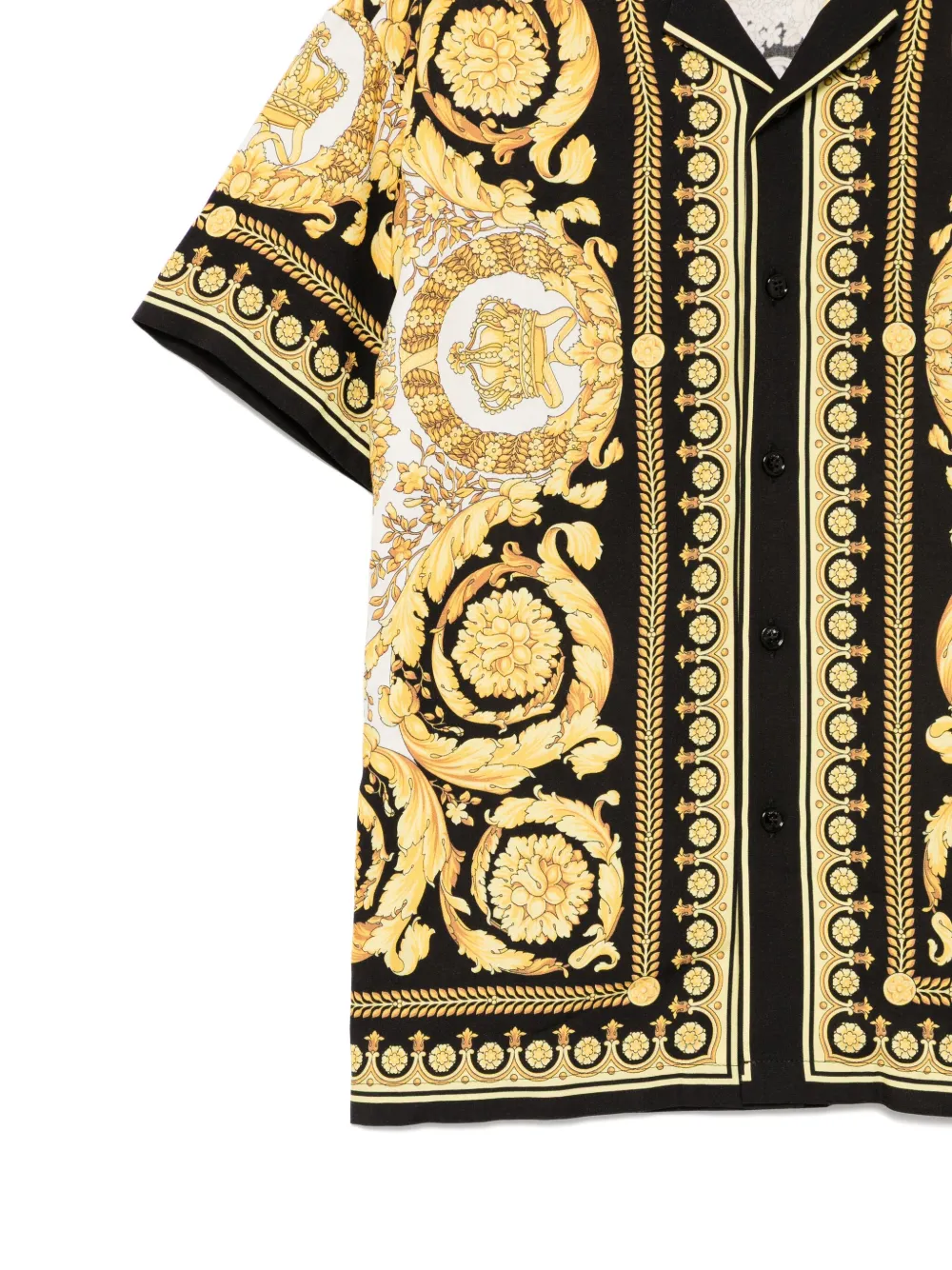 Versace Kids Shirt met barokprint Geel