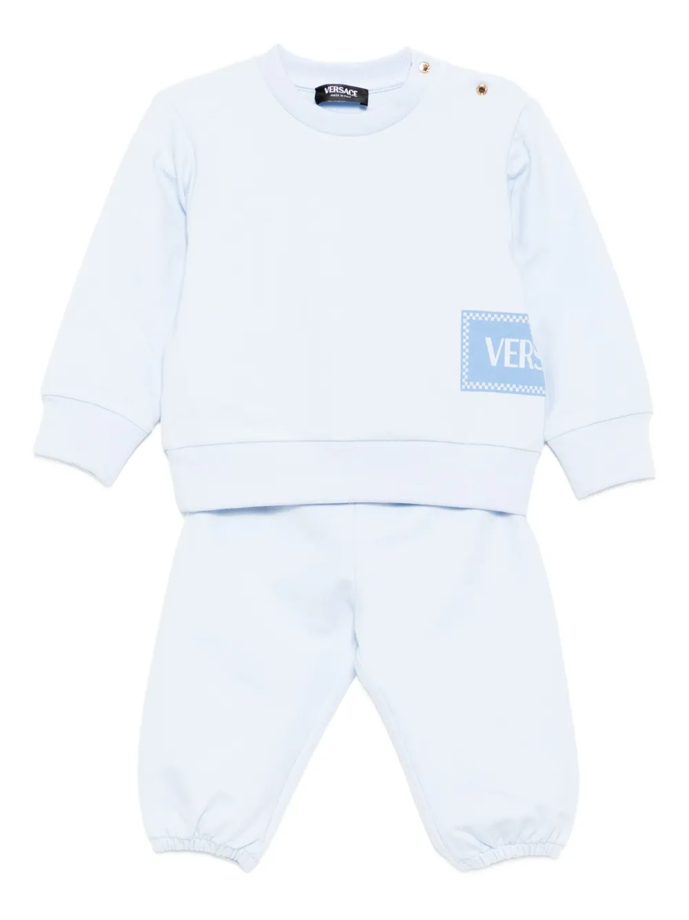 Versace Kids 90s babyset met logo Blauw