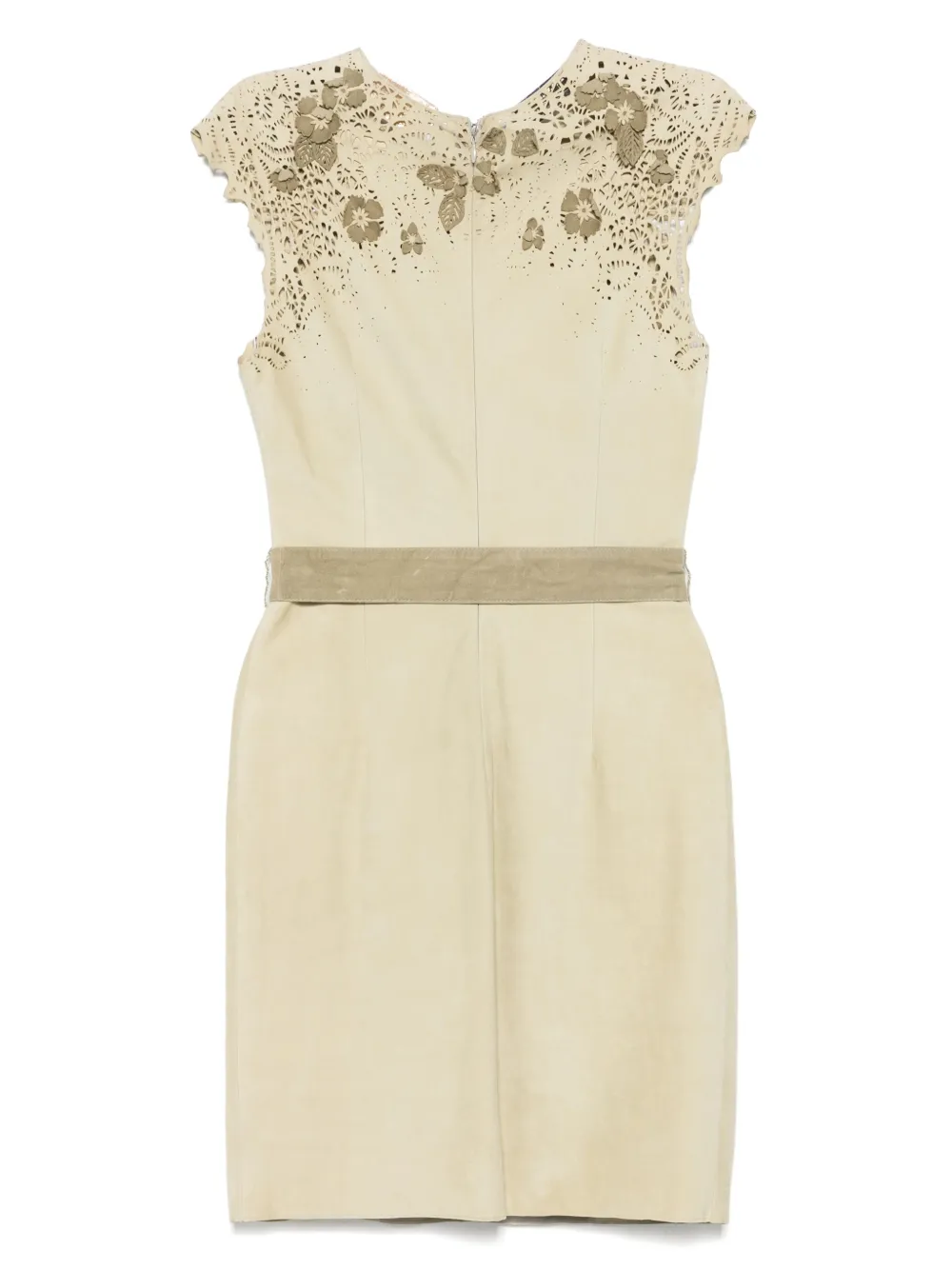 A.N.G.E.L.O. Vintage Cult 2000s pre-owned mini-jurk verfraaid met bloemen - Beige