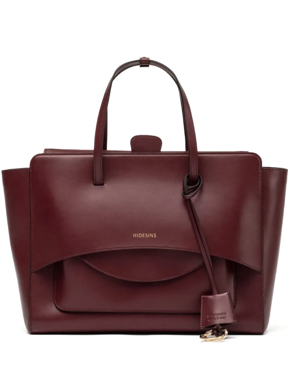 HIDESINS flap-pocket leather shoulder bag - Rosso