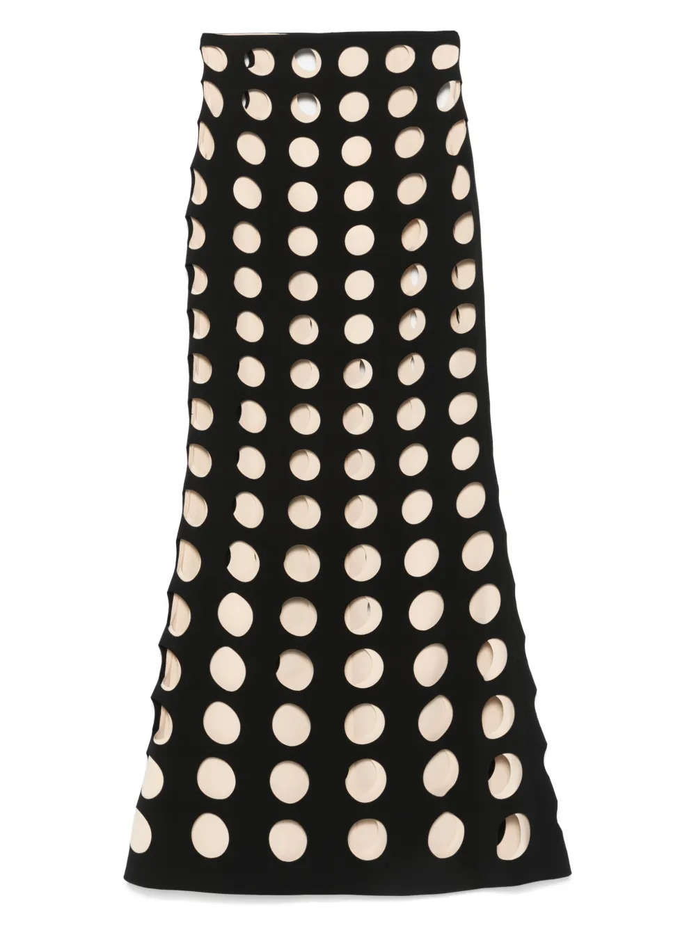 A.W.A.K.E. Mode Layered-holes maxi skirt - ブラック A.W.A.K.E. Mode Layered-holes maxi skirt - ブラック