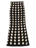 A.W.A.K.E. Mode Layered-holes maxi skirt - Black