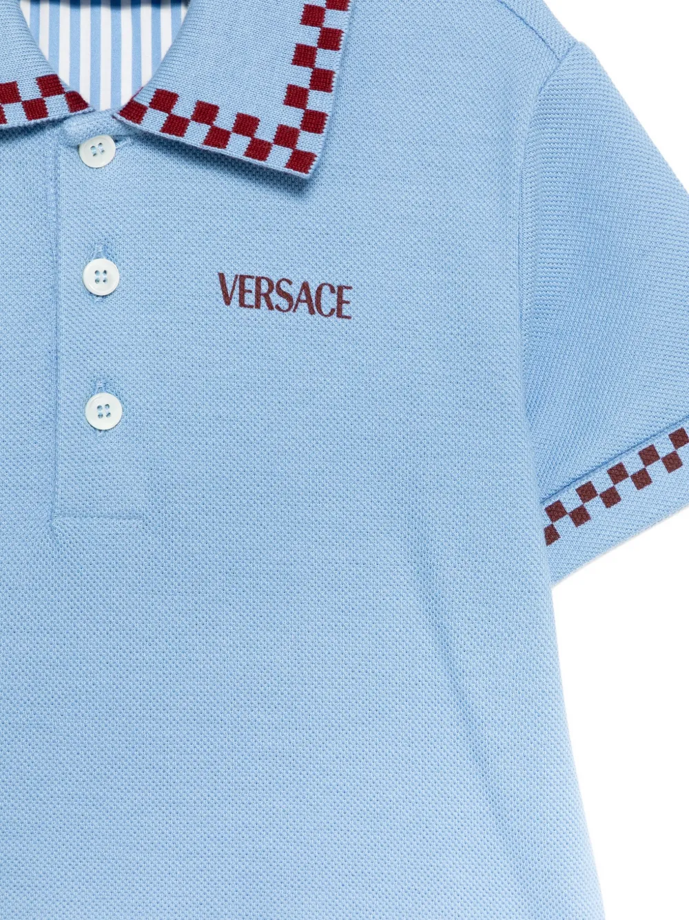 Versace Kids 90s vintage logo polo shirt Blauw
