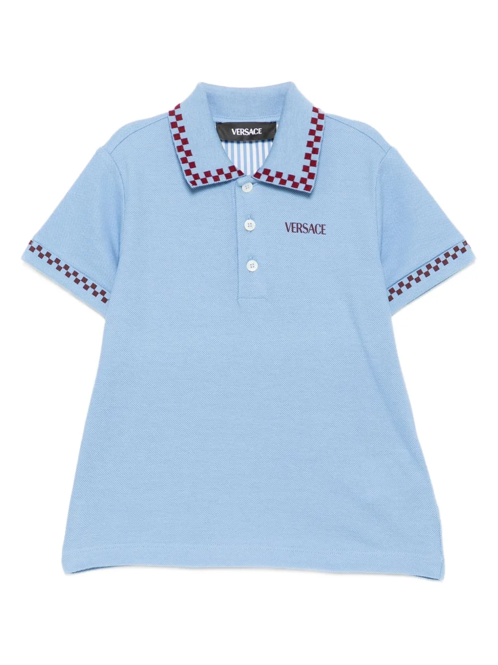 Versace Kids 90s vintage logo polo shirt Blauw