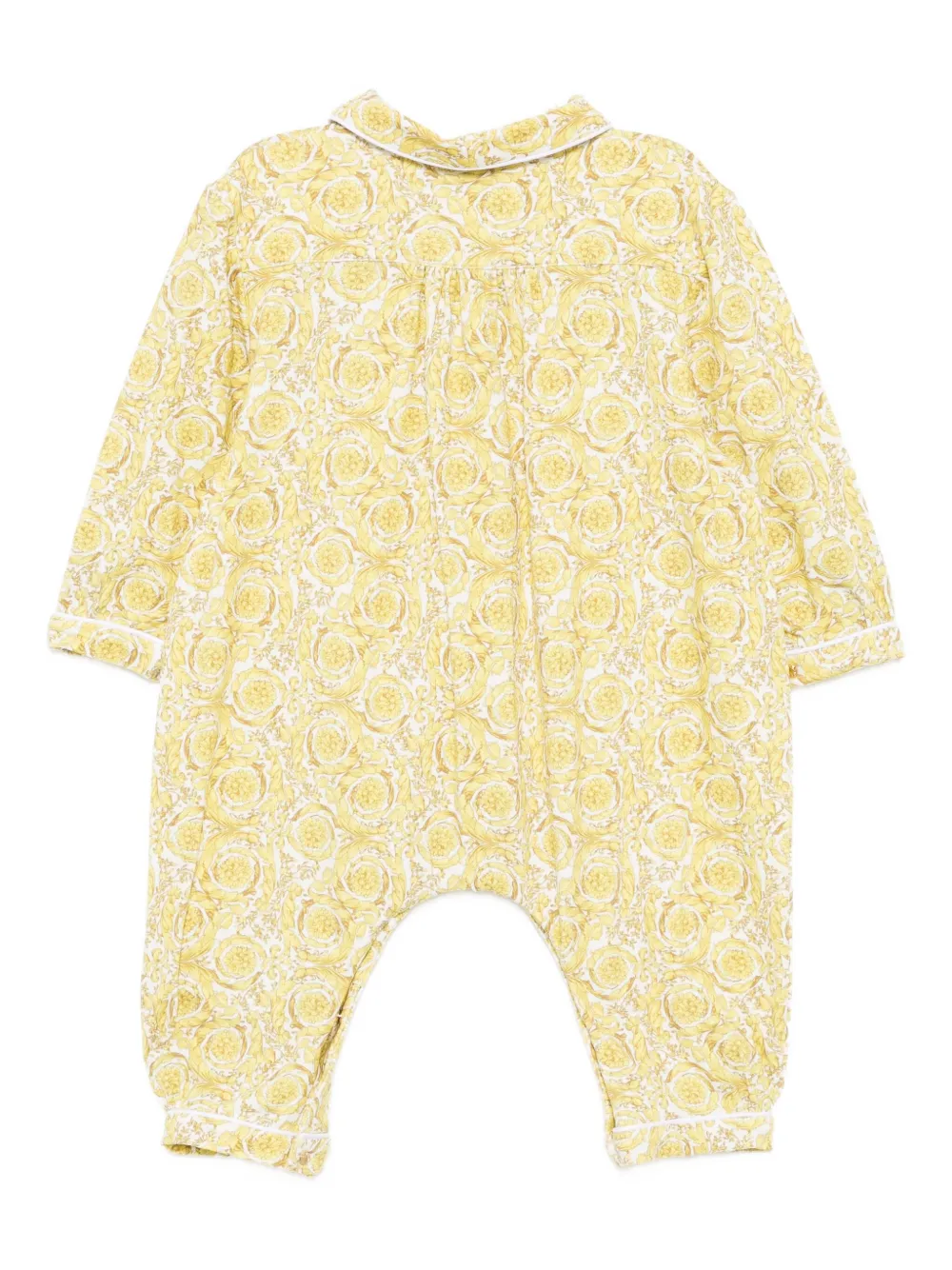 Versace Kids Romper met barokprint - Geel