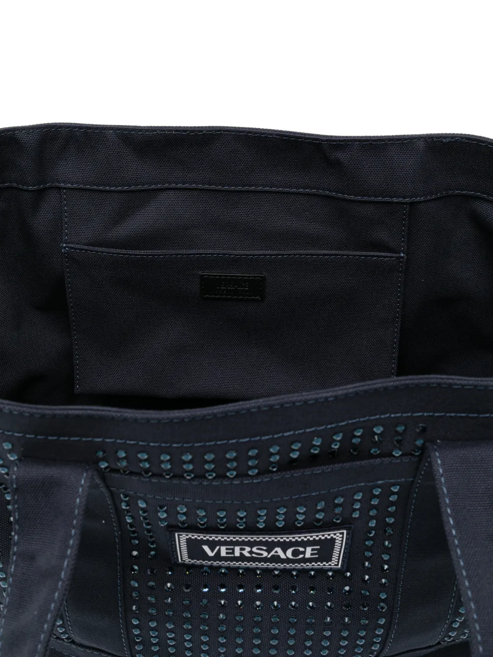 Versace Kids Shopper met logopatch Blauw