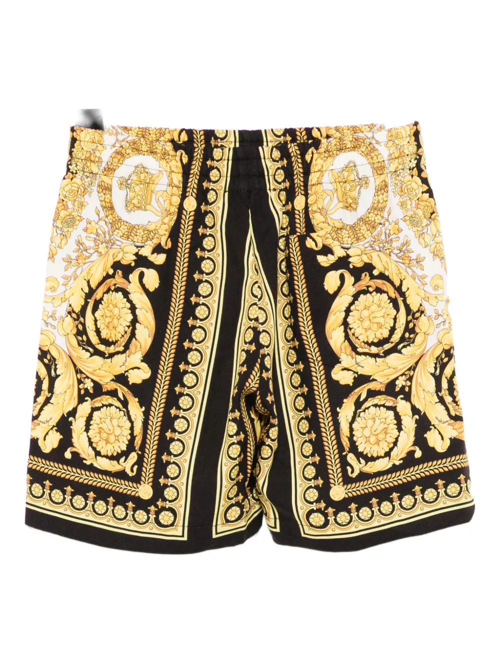 Versace Kids Shorts met Barocco-print - Geel