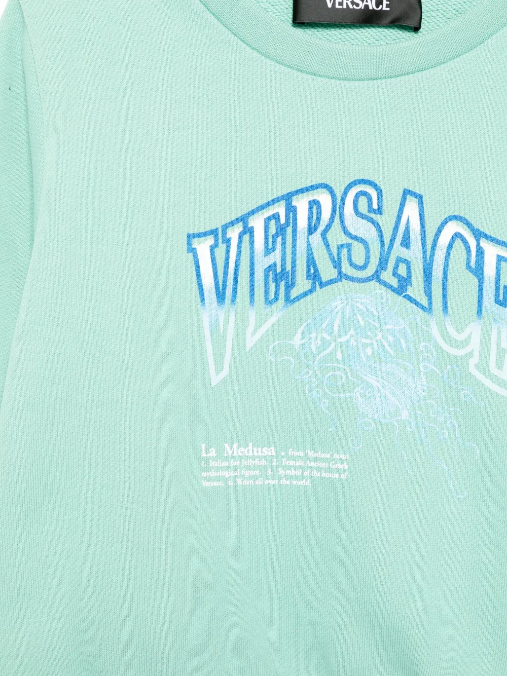Versace La Medusa Varsity Sweatshirt In Green