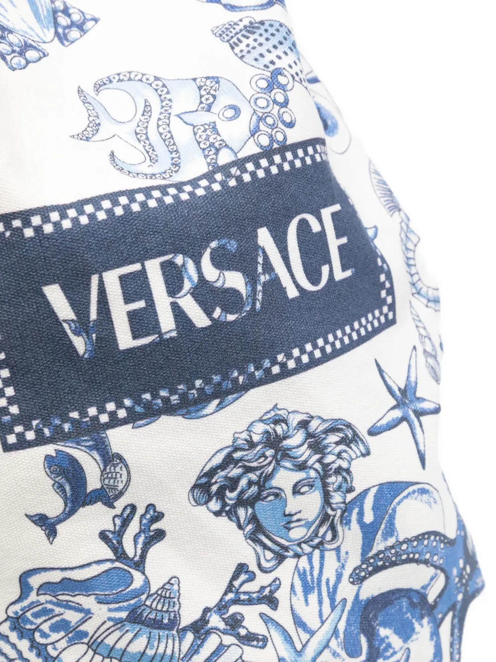 Versace Kids Coral Theatre sling bucket-tas Blauw