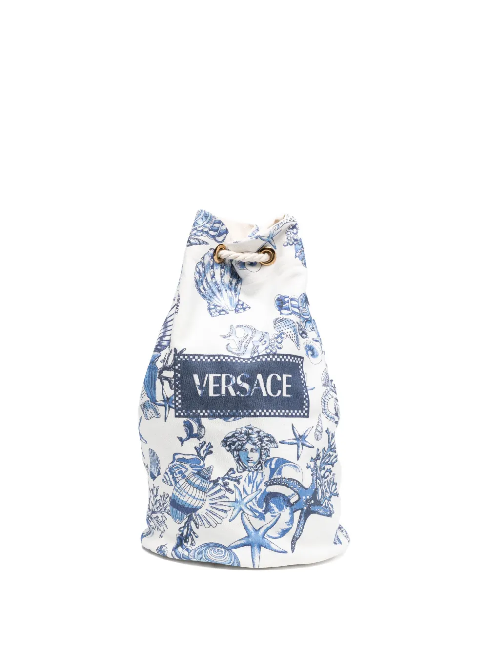 Versace Kids Coral Theatre sling bucket-tas Blauw