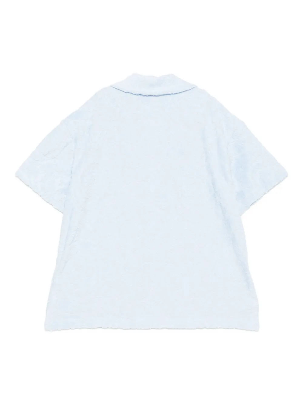Versace Kids barocco jacquard towel shirt Blauw