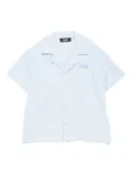 Versace Kids barocco jacquard towel shirt - Blue