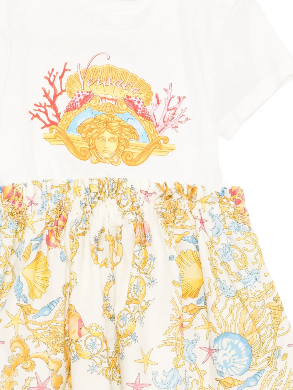 Versace Kids graphic-print dress Wit