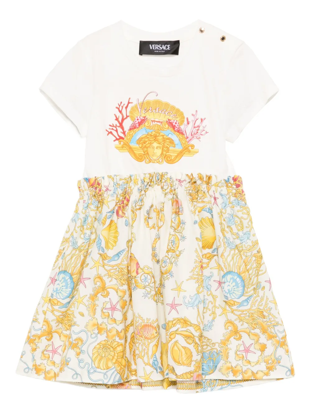 Versace Kids graphic-print dress Wit