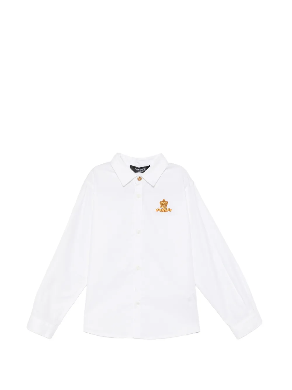 Versace Kids embroidered-logo shirt - Bianco