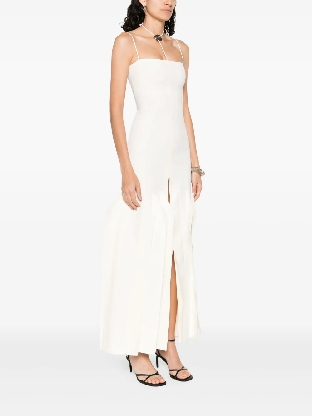 A.W.A.K.E. LIP CHOKER MIDI DRESS