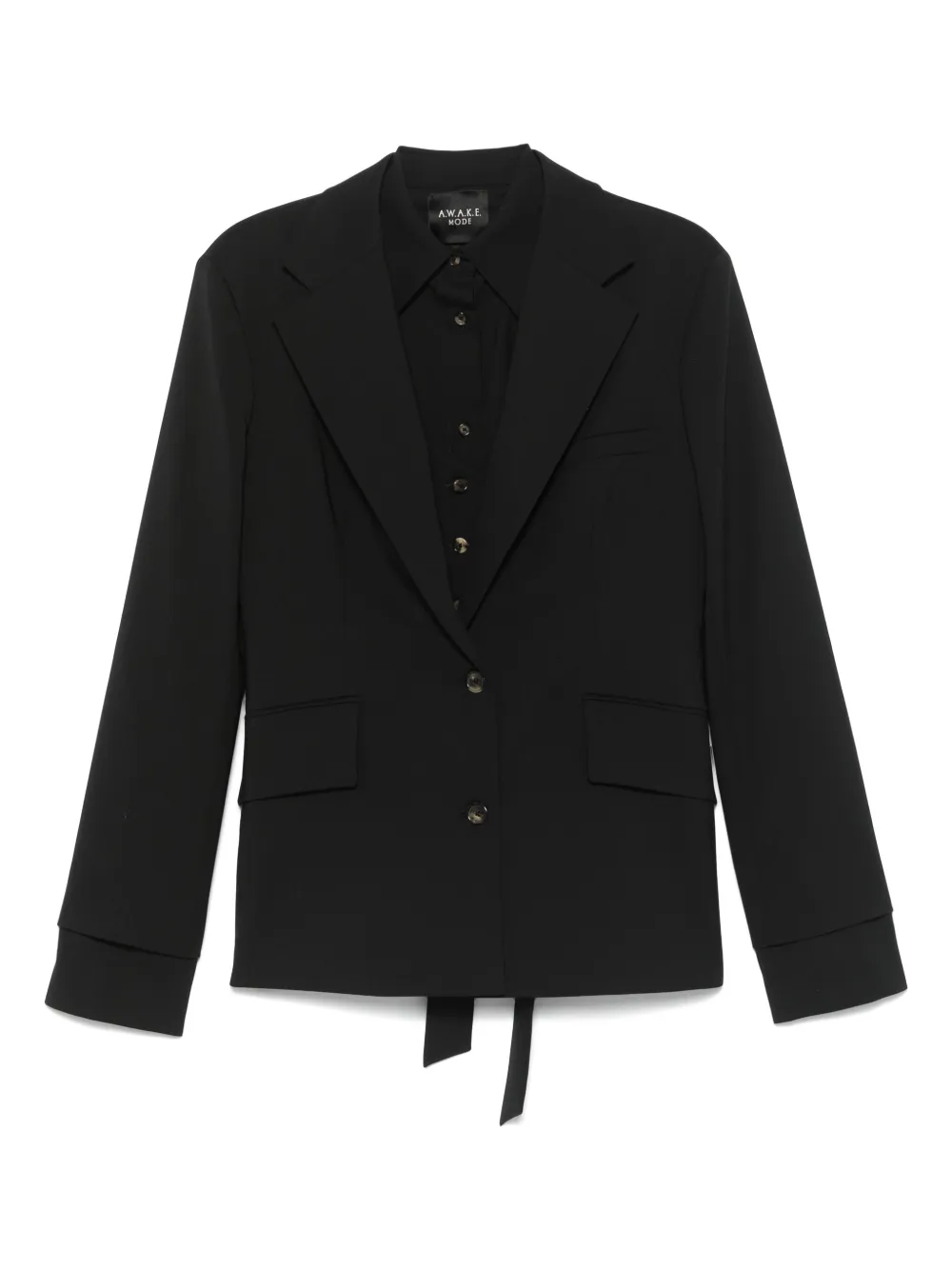 A.W.A.K.E. Mode single-breasted blazer - ブラック A.W.A.K.E. Mode single-breasted blazer - ブラック