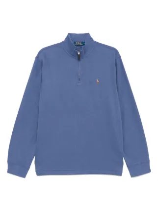 Polo Ralph Lauren Suéter Com Zíper Parcial | Azul | FARFETCH BR