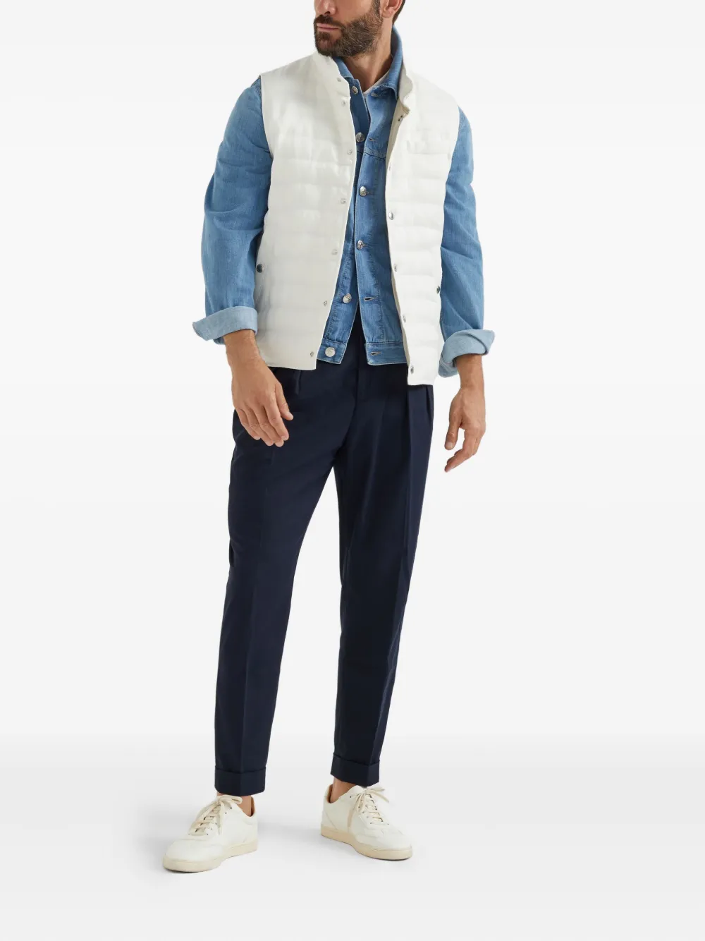 Brunello Cucinelli gilet à design matelassé | Gilets & vestons | Image 2