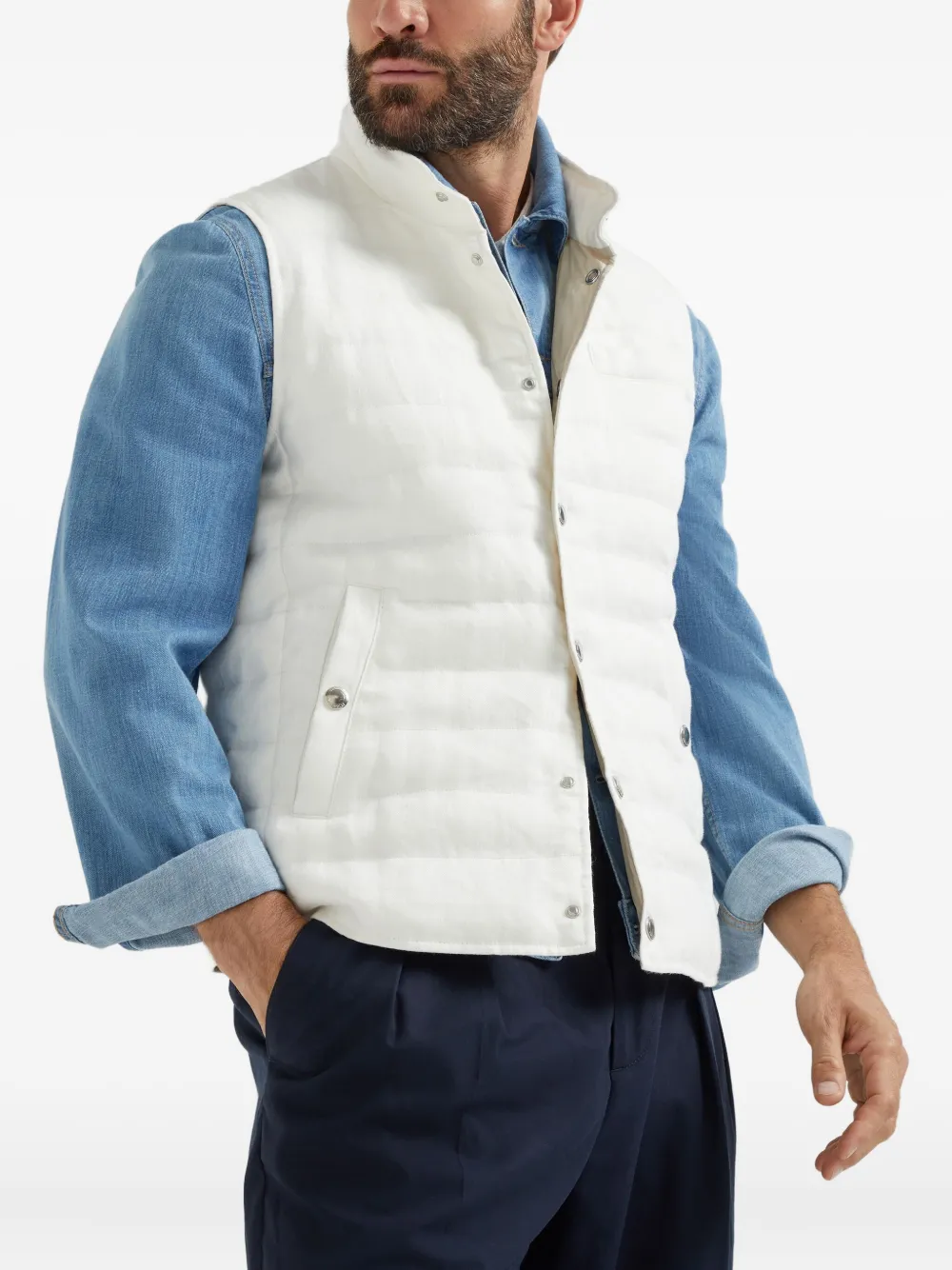 Brunello Cucinelli Bodywarmer Wit