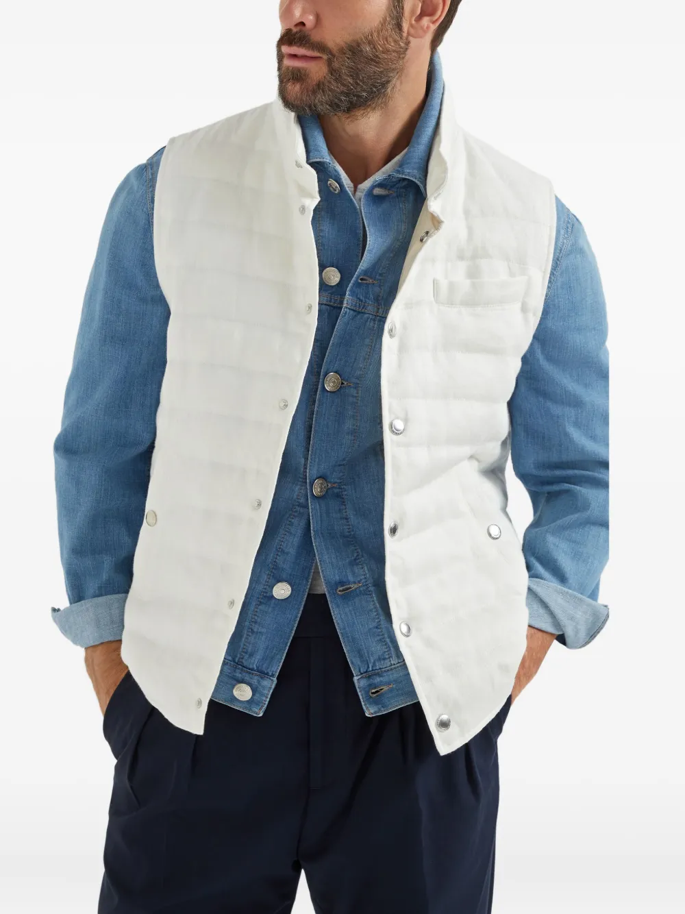 Brunello Cucinelli Bodywarmer Wit