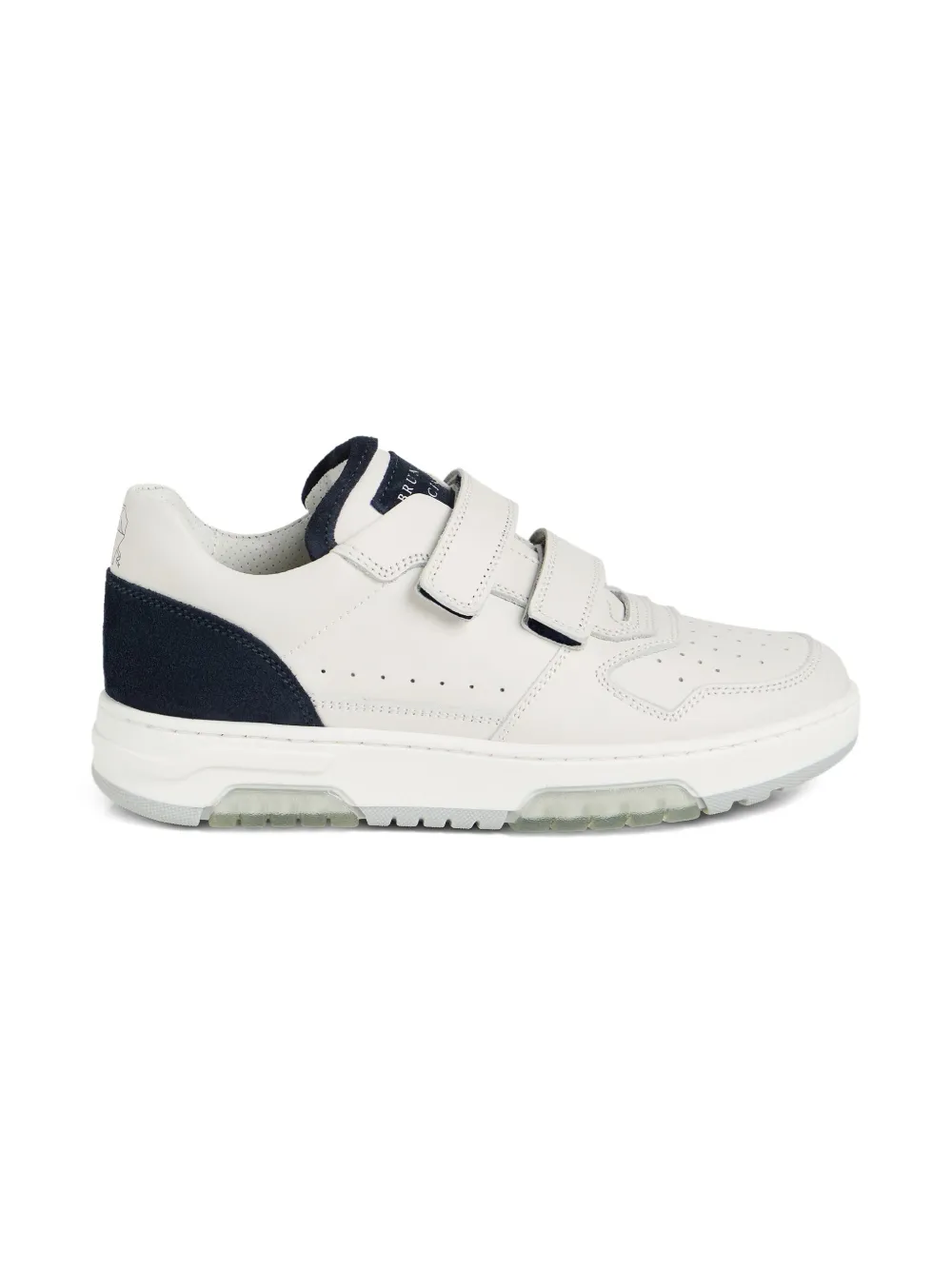 Brunello Cucinelli Kids double-strap leather sneakers Beige