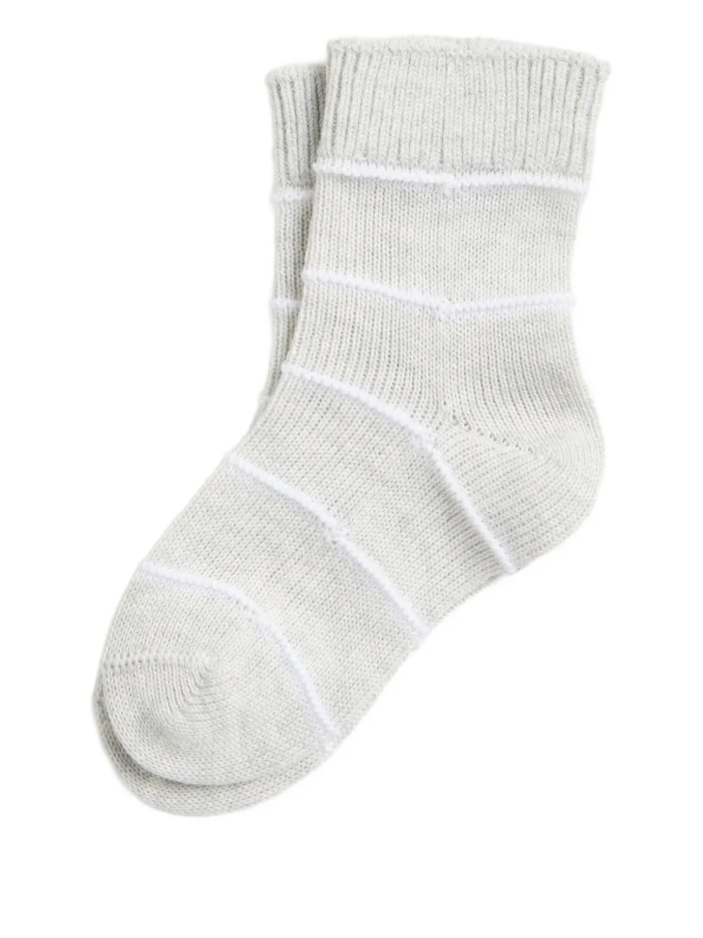 Brunello Cucinelli Kids striped cotton socks | Grey | Image 1
