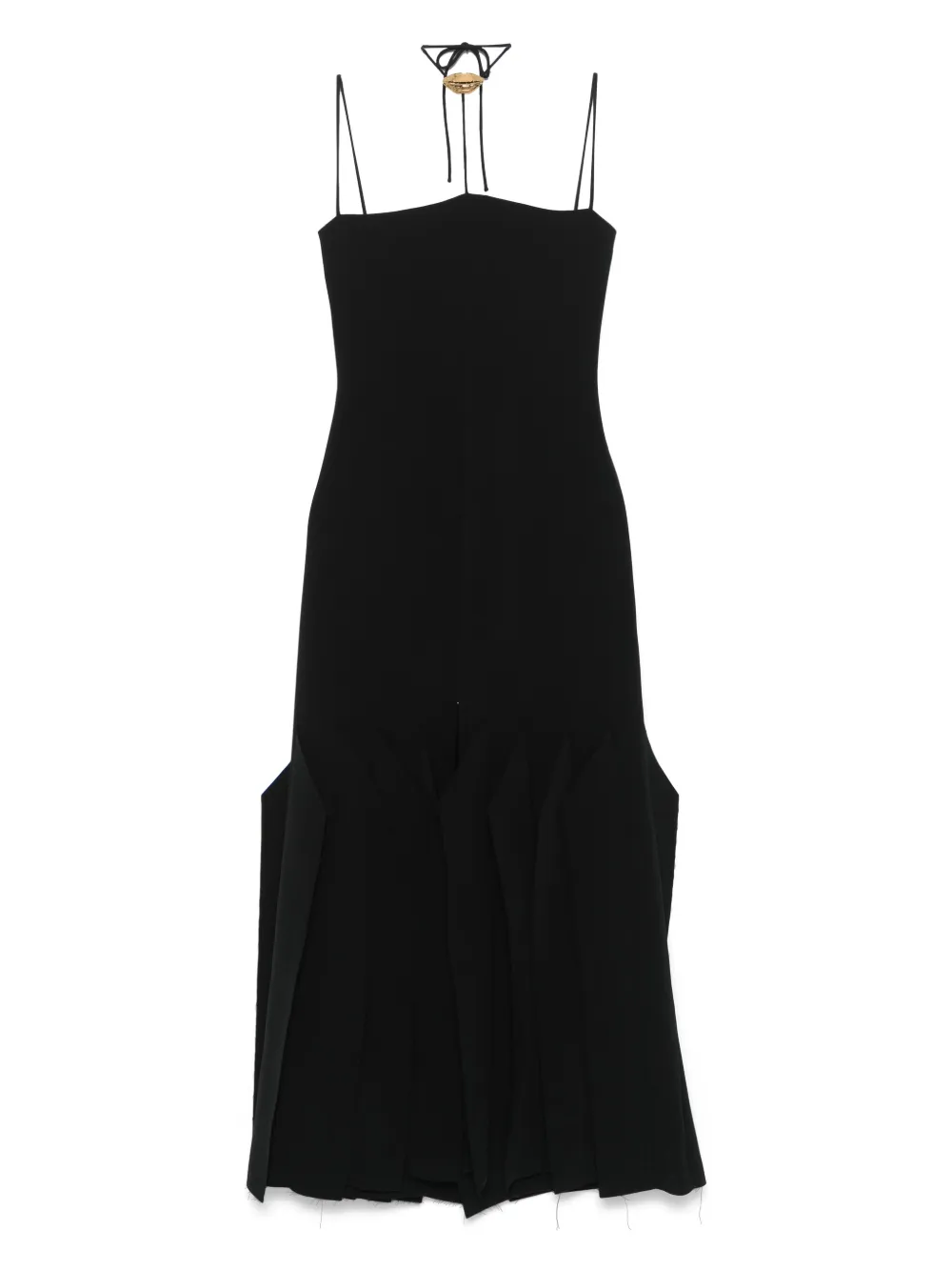 A.W.A.K.E. Mode Lip Choker midi dress - ブラック A.W.A.K.E. Mode Lip Choker midi dress - ブラック